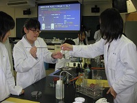 化学系の実験風景