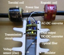 試作した送電線の計測用 非接地電源装置