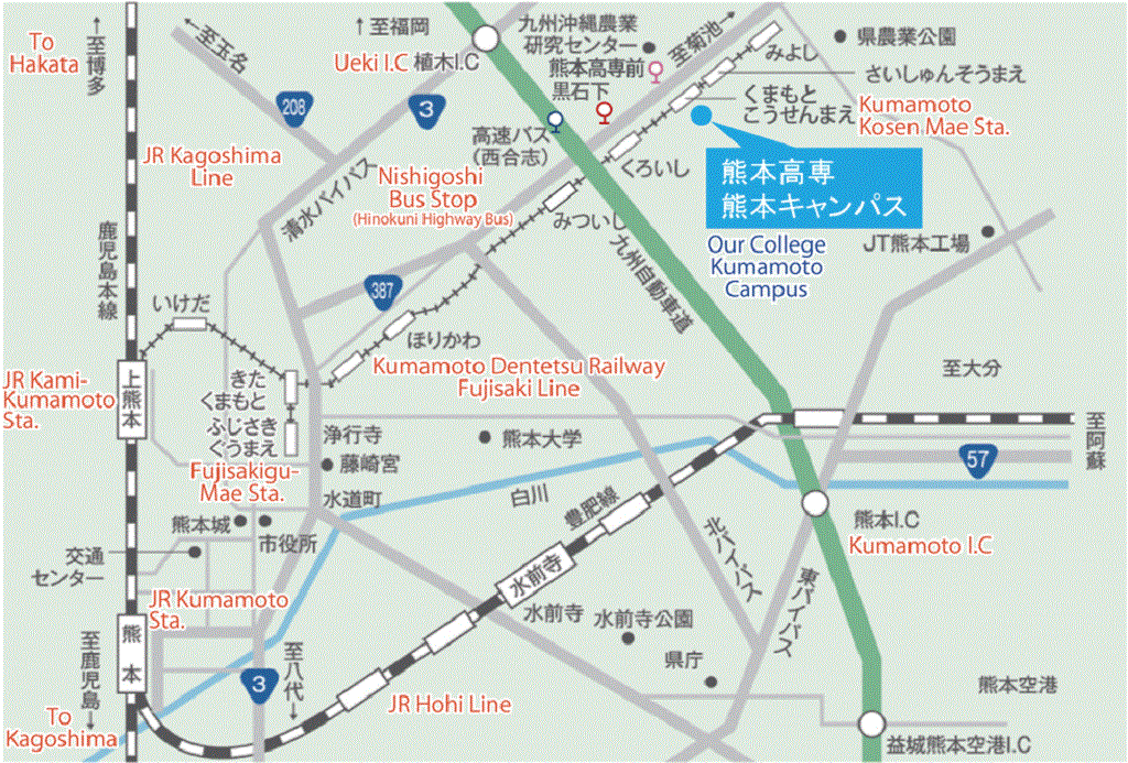 熊本高専 熊本キャンパス 地図